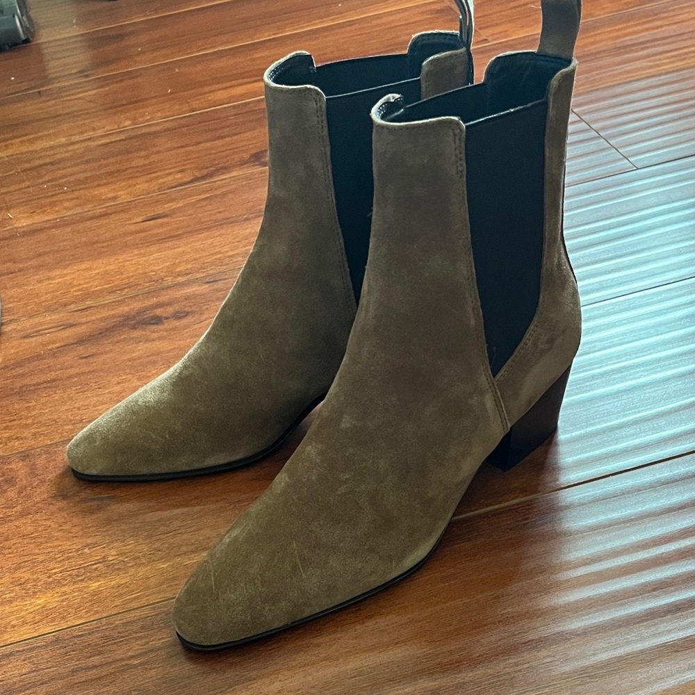 Zara Brown Suade Ankle Boots